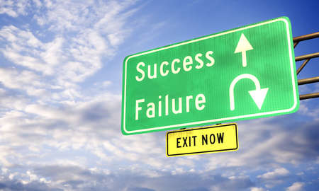 3d: Road Sign Saying Success And Failureの写真素材