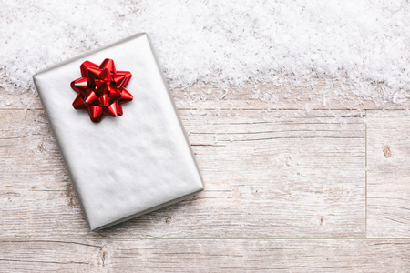 Image from extensive series of useful holiday/Christmas backgrounds, with snow, gifts and candy canes.の写真素材