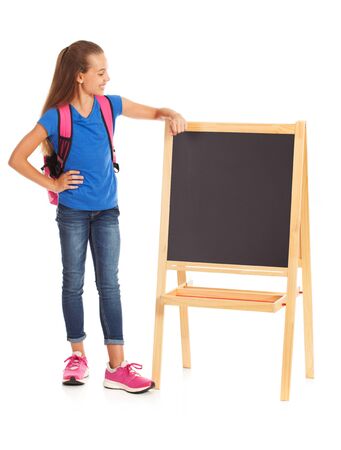 Cute young student ready for the new school year.の写真素材