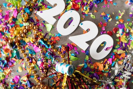 Very colorful Happy New Year celebration image series.の写真素材