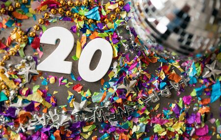 Very colorful Happy New Year celebration image series.の写真素材
