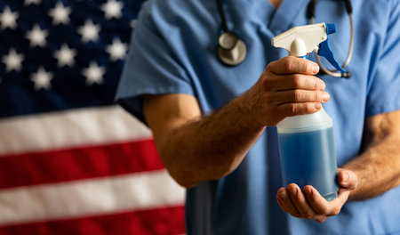 Series with an anonymous doctor in various poses, holding various props.