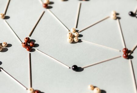 Concept visualizing "social distancing" which is being promoted during the current coronavirus crisis.の写真素材