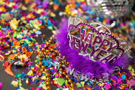 Very colorful Happy New Year celebration image series.の写真素材