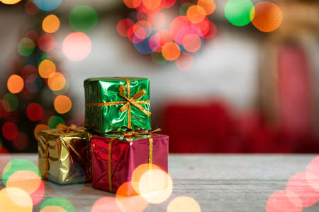 Series with colorful lights and lots of copyspace for Christmas.の写真素材