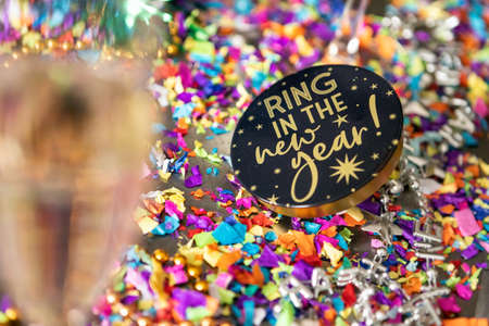 Very colorful Happy New Year celebration image series.の写真素材