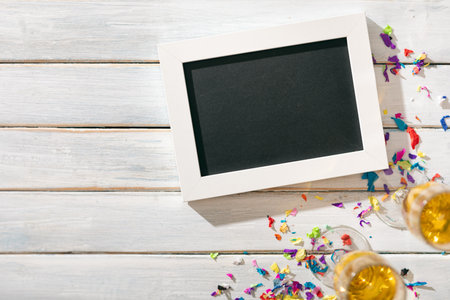 Extensive series celebrating the new year with bright colors and confetti.の写真素材
