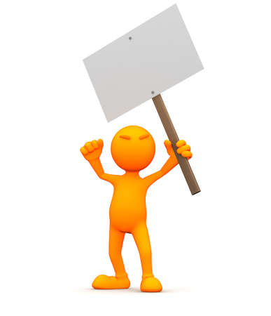 An extensive series of a 3d orange man, with a variety of props in all kinds of poses.  Good for uses where a specific person would not work.の写真素材