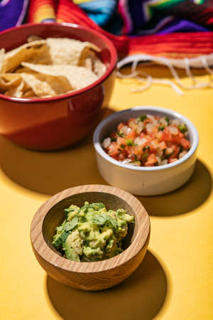 Series with food, drinks and other items to make a festive background for Cinco De Mayo.の写真素材
