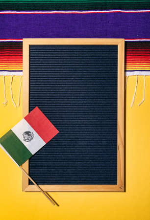 Series with food, drinks and other items to make a festive background for Cinco De Mayo.の写真素材