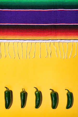 Series with food, drinks and other items to make a festive background for Cinco De Mayo.の写真素材