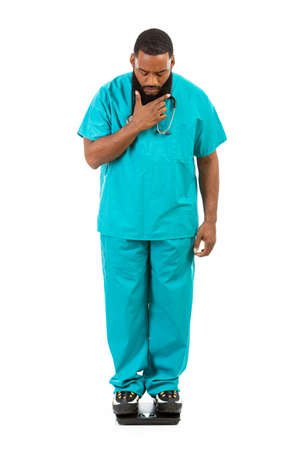 Extensive series of an African American Doctor with props, in vairous poses.の写真素材