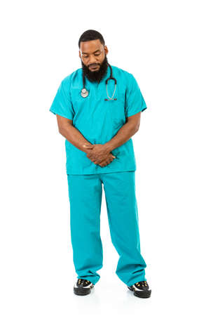 Extensive series of an African American Doctor with props, in vairous poses.の写真素材