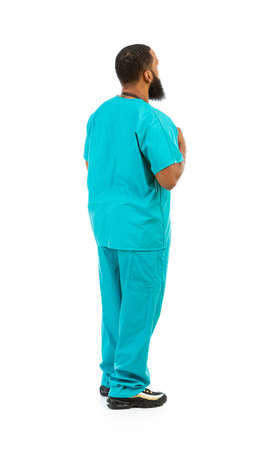 Extensive series of an African American Doctor with props, in vairous poses.の写真素材