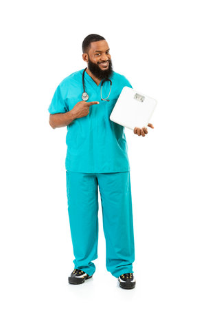 Extensive series of an African American Doctor with props, in various poses.の写真素材