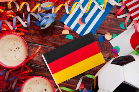 Series on backgrounds with various countries featured, suitable for using for advertisments for the upcoming world soccer competition.の写真素材