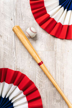 Image with copyspace, good for baseball or summer themed design and advertising.の写真素材