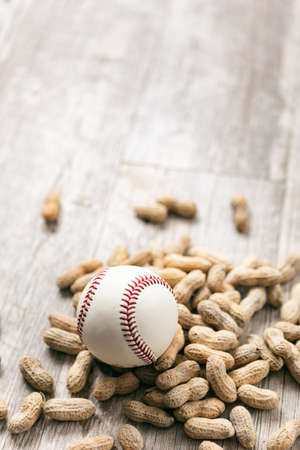 Image with copyspace, good for baseball or summer themed design and advertising.の写真素材