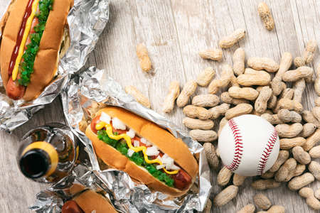 Image with copyspace, good for baseball or summer themed design and advertising.の写真素材