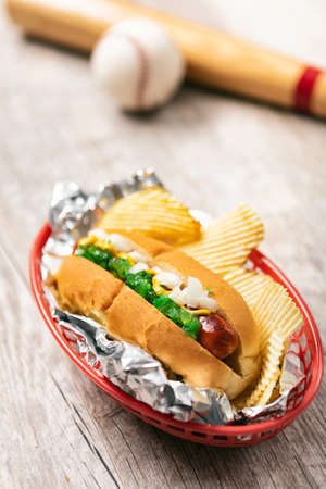 Image with copyspace, good for baseball or summer themed design and advertising.の写真素材