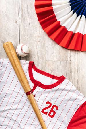 Image with copyspace, good for baseball or summer themed design and advertising.の写真素材