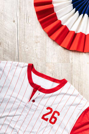 Image with copyspace, good for baseball or summer themed design and advertising.の写真素材