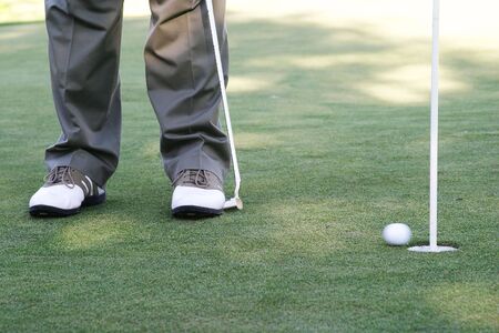 Putting the ballの写真素材