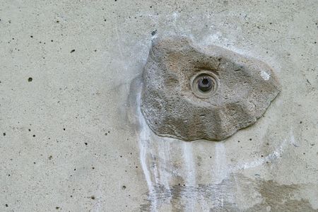 Climbing wall with gripsの写真素材