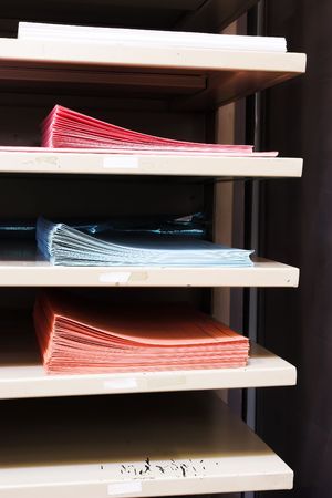 Old office papertrayの写真素材