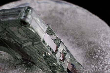Old tape frozen -shallow depth of fieldの写真素材
