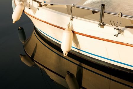 A close-up of a yacht  in Antibes, France.    Copy space.の写真素材