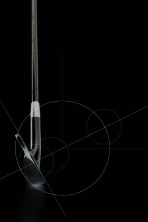Trajectory calculations on a 5-iron (Golf Club - Blade)の写真素材