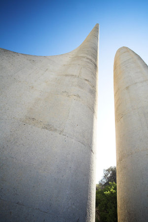 Famous landmark of the Afrikaans Language Monument in Paarl, Western Cape, South Africa