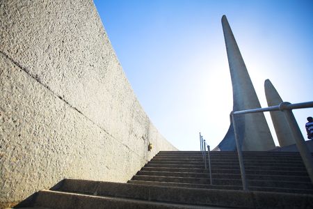 Famous landmark of the Afrikaans Language Monument in Paarl, Western Cape, South Africaの写真素材