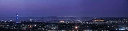 Panoramic view of Pretoria in South Africa. HDR type image of city skyline right after sunset.の写真素材