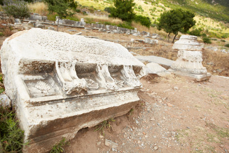 The old ruins of the city of Ephesus in modern day Turkey
