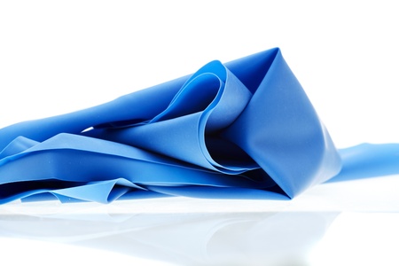 Blue isolated exercise bandの写真素材
