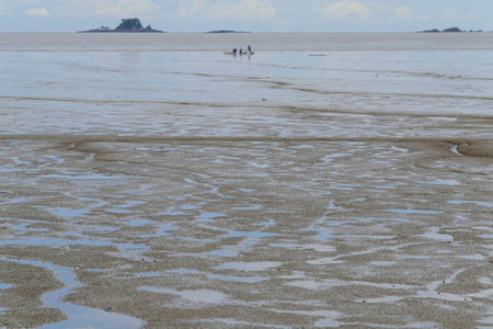 the look of tidy sea at  pantai remis jeram kuala selangor