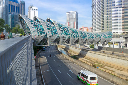 The look of pintasan saloma /saloma bridge ..this to show the road are at bottom of bridge and gate...