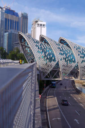 The look of pintasan saloma /saloma bridge ..this to show the road are at bottom of bridge and gate at bridge include the bridgeのeditorial素材