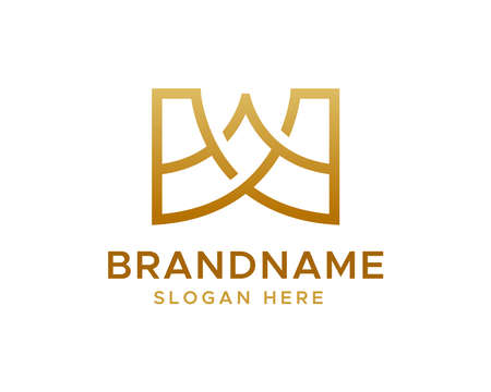 Initial letter W logo template suitable for businesses and product names. This stylish logo design could be used for different purposes for a company, product, service or for all your ideas.のイラスト素材
