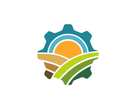 Agriculture logo template suitable for businesses and product names. This stylish logo design could be used for different purposes for a company, product, service or for all your ideas.のイラスト素材