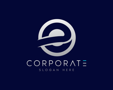 Initial letter E logo template suitable for businesses and product names. This stylish logo design could be used for different purposes for a company, product, service or for all your ideas.のイラスト素材