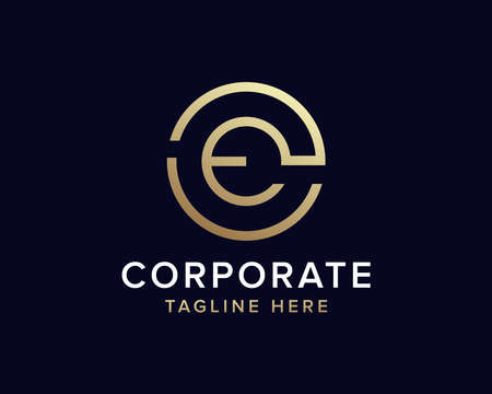 Initial letter CE logo template suitable for businesses and product names. This stylish logo design could be used for different purposes for a company, product, service or for all your ideas.のイラスト素材