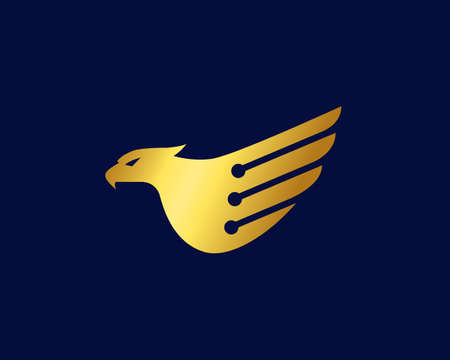 Eagle Tech Logo Template Design Vector, Emblem, Design Concept, Creative Symbol, Iconのイラスト素材