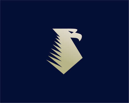 Eagle Head Tech Logo Template Design Vector, Emblem, Design Concept, Creative Symbol, Iconのイラスト素材