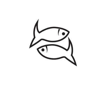 Fish logo template suitable for businesses and product names. This stylish logo design could be used for different purposes for a company, product, service or for all your ideas.のイラスト素材