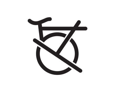 Bicycle logo template suitable for businesses and product names. This stylish logo design could be used for different purposes for a company, product, service or for all your ideas.のイラスト素材