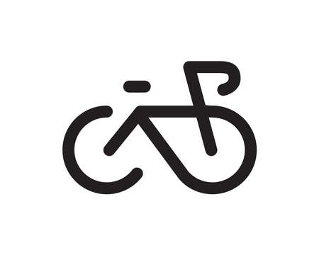 Bicycle logo template suitable for businesses and product names. This stylish logo design could be used for different purposes for a company, product, service or for all your ideas.のイラスト素材