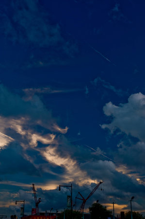 clouds in the skyの写真素材